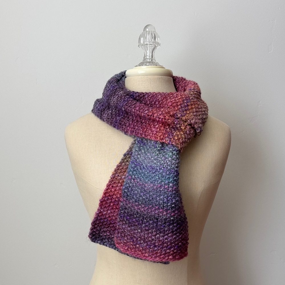 Designer Hand Knit Wool Scarf